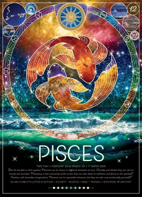 COBBLE HILL Sestavljanka Znamenje zodiaka: Ribi 500 kosov