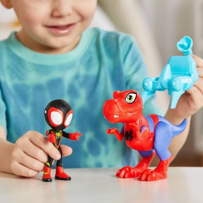 Spider-man spidey in njegovi neverjetni prijatelji figurica z dinozavrom in dodatki