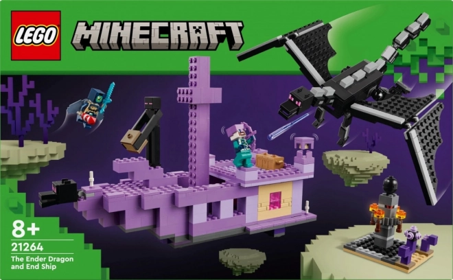 LEGO Minecraft 21264 Zmaj iz Ende in ladja iz Enda
