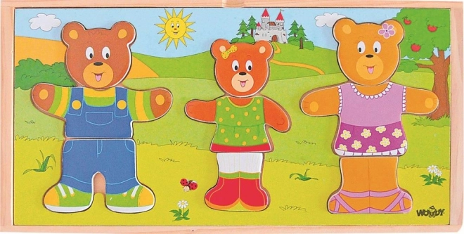 WOODY oblačilna sestavljanka – medvedja družina