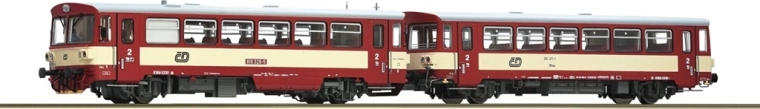 Roco dizelski motorni vagon 810 ČD z priklopnim vagonom Btax, H0