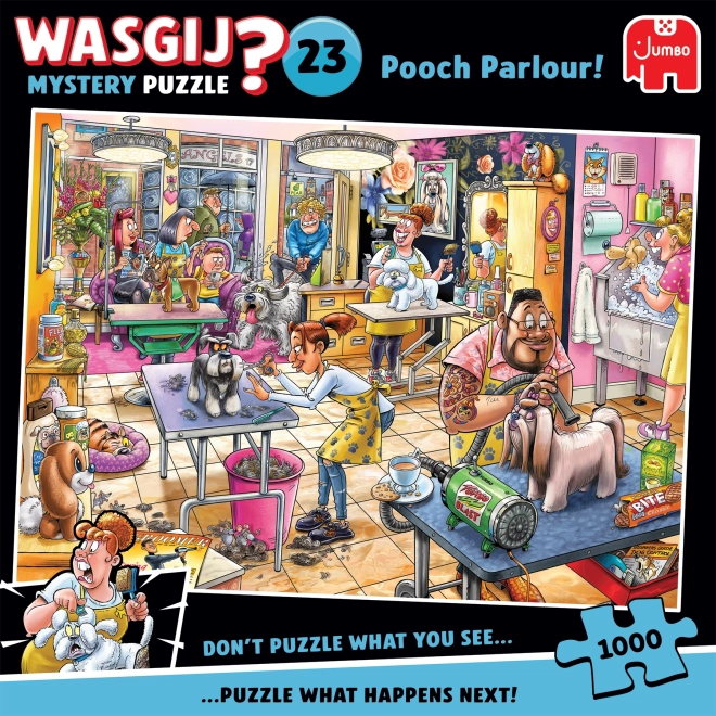 Sestavljanka Wasgij Mystery 23: Pasji salon 1000 kosov