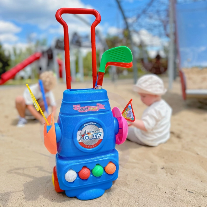 Otroška golf set Woopie s stojalom na kolesih
