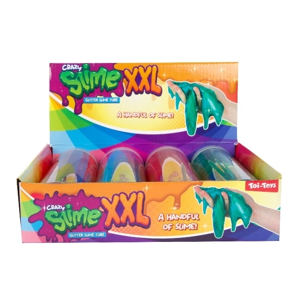 Sliz - bleščava masa 400g 20 cm v plastični tubi 4 barve 4 kosi v škatli