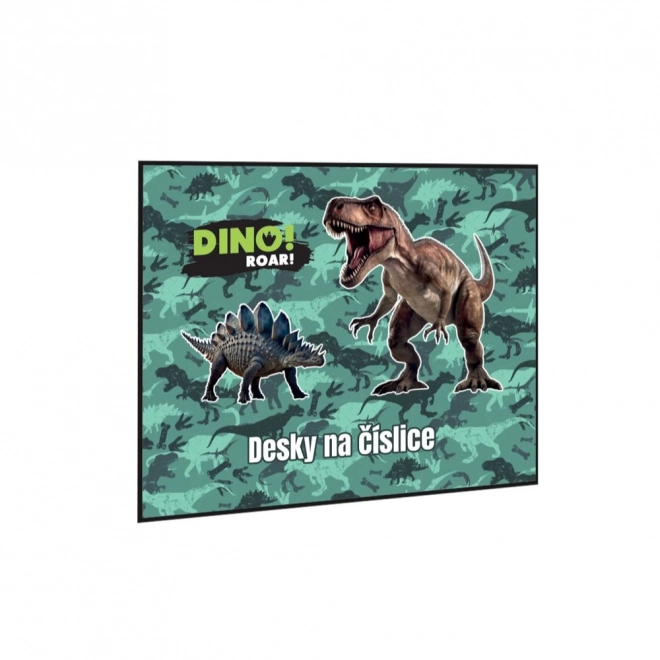 Izobraževalne plošče za številke za otroke z motivom Dino