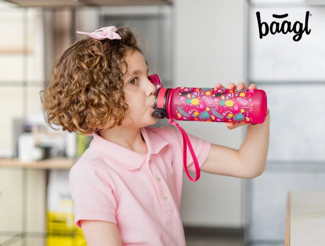 BAAGL Tritanová steklenička za pijačo, Plamenci, 500 ml