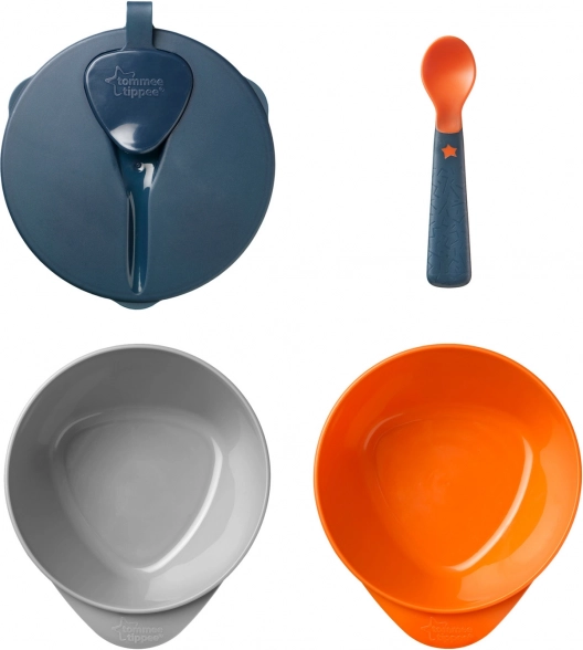 Skledice za enostavno zajemanje s pokrovom in žličko Tommee Tippee Explora, 2 kosa