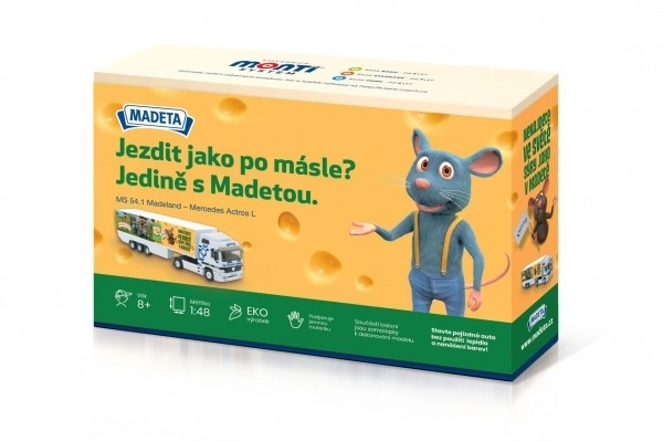 Gradbeni komplet Monti Sistem MS 54.1 Madeland Mercedes Actros L 1:48 v škatli 32x21x7,5cm
