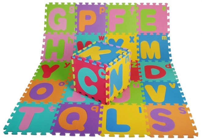 Pena puzzle Črke za otroke 3+ EVA pena + Velike in male črke Abeceda + Talna podloga