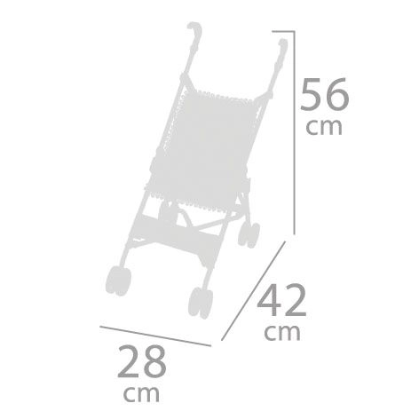 DeCuevas 90090 Zložljiv voziček za punčke golf palčke Martina 2021 - 56 cm