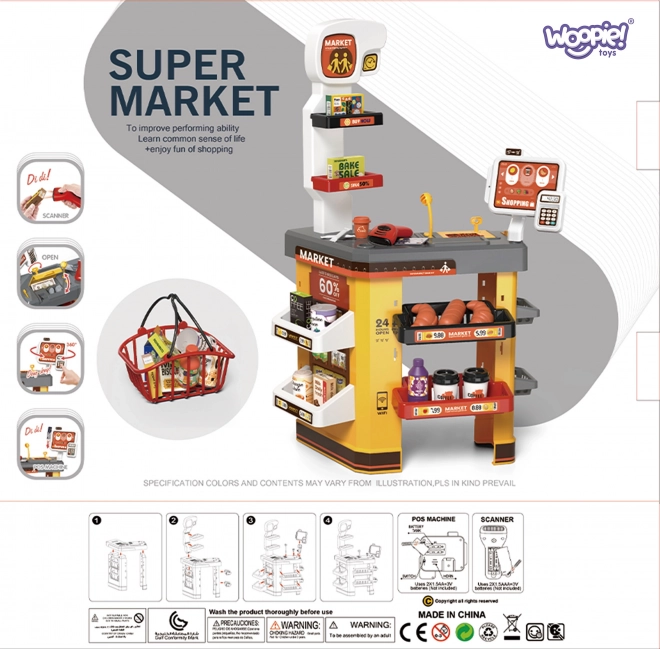 Interaktivni supermarketi za otroke s pripomočki