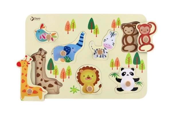 Lesena sestavljanka ZOO za otroke