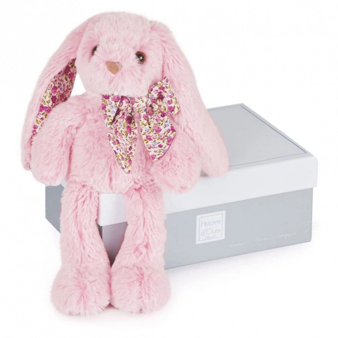 Doudou Histoire d´Ours Plišasta igrača roza zajček 25 cm