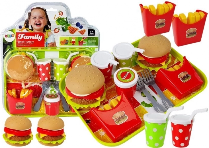 Komplet krompirčka za hamburgerje s pladnjem