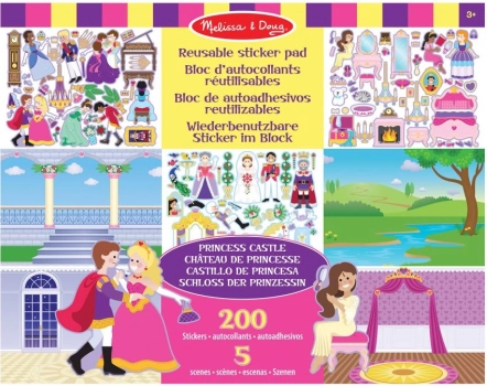 Večkrat uporabne nalepke – princeskin grad