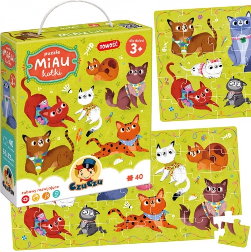 CzuCzu sestavljanka MIAU mucki 40 koščkov