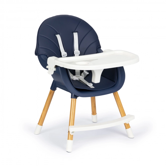 Ekotoys jedilna stolica 2v1 modra