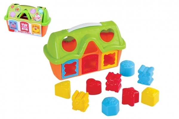 Stodilna zlaganka s oblikami 10 kos plastika 25x17x11cm 12m+