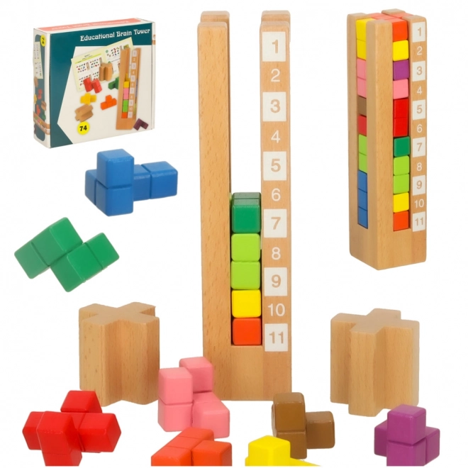 Barvne lesene izobraževalne kocke Montessori