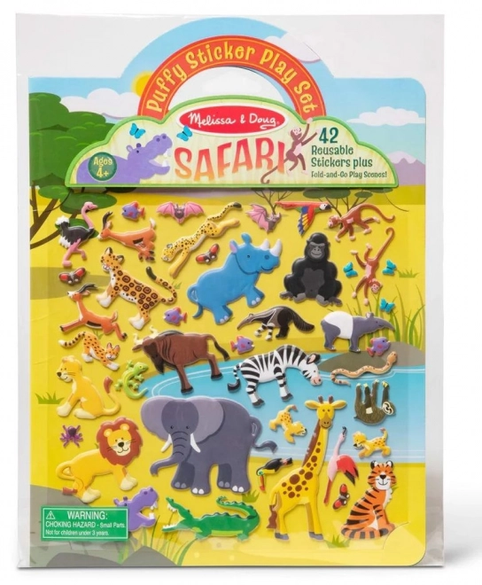 Večkrat uporabne reliefne nalepke - Safari