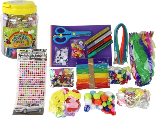 Ustvarjalni umetniški komplet v kozarcu DIY