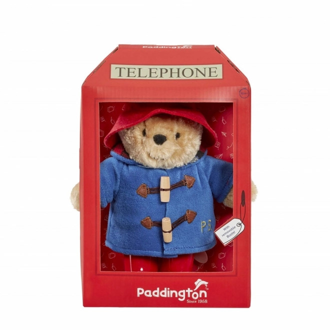 Rainbow plišasti medvedek Paddington v telefonski govorilnici