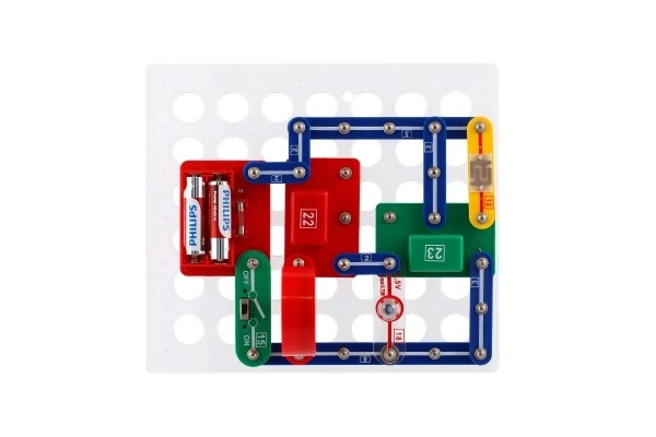 Skrivnosti elektronike 180 eksperimentov na baterije v škatli 42x28,5x4cm od 6 let