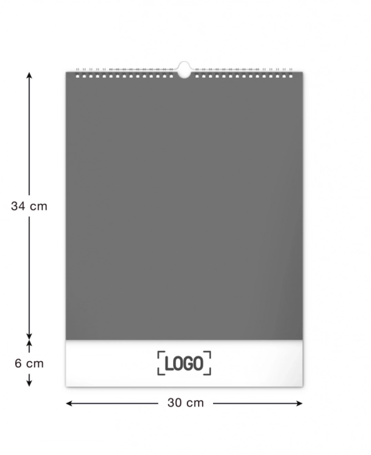NOTIQUE Stenski koledar Pohodniške poti po Češki krajini 2025, 30 x 34 cm