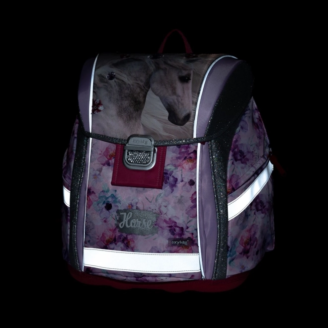 OXYBAG Šolski set 3 kosi Premium Light Konj Romantic