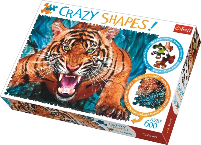 TREFL Crazy Shapes sestavljanka napad tigra 600 kosov