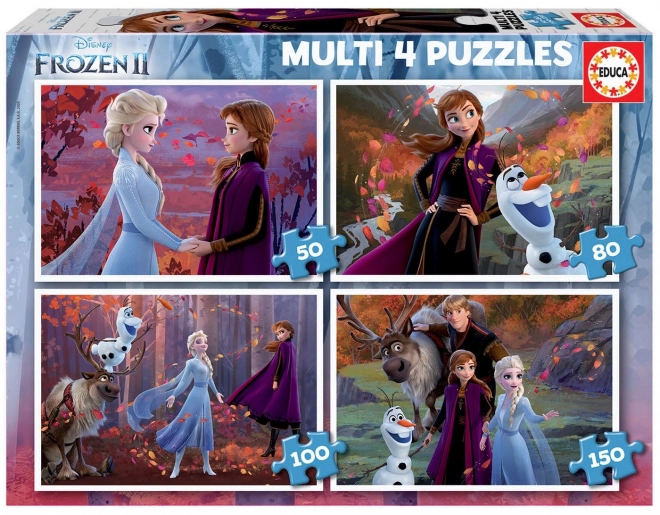 Educa Puzzle Ledeno kraljestvo 2, 4v1