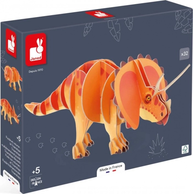 3D sestavljanka Triceratops od Janod