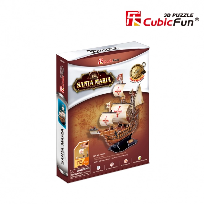 Sestavljanka 3D Ladja Santa Maria
