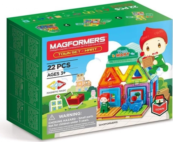 Magnetna sestavljanka Magformers Mestece Tržnica 22 kosov