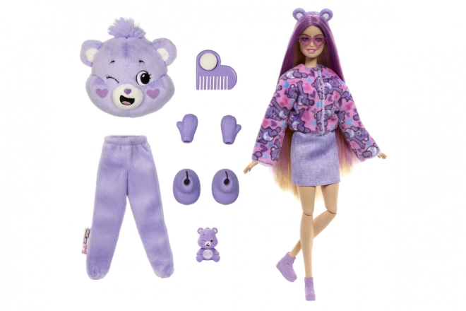 Barbie Cutie Razkritje Care Bears v vijolični barvi