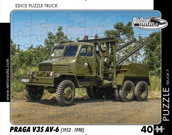 Retro puzzle tovornjak Praga V3S AV-6 – 40 kosov