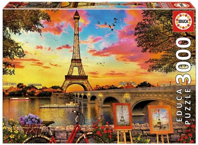 Educa puzzle Sončni zahod v Parizu 3000 koščkov