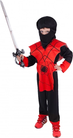 Otroški kostum Ninja rdeč