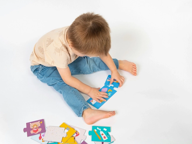 KukiKuk 80042 Veliké puzzle trio Moj dan