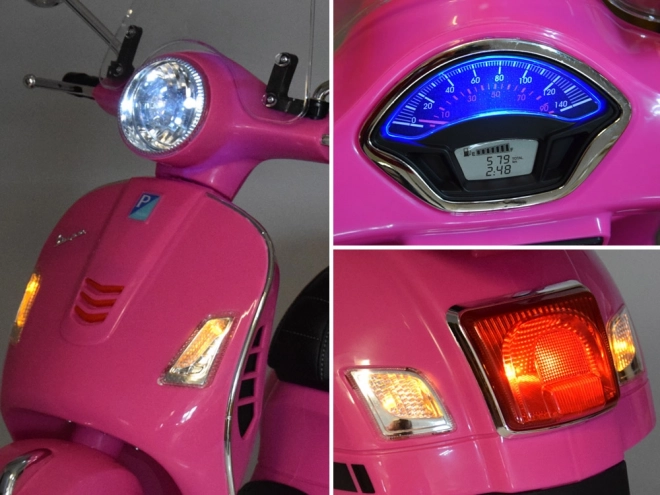 Električni skuter Vespa GTS Super za otroke – Roza