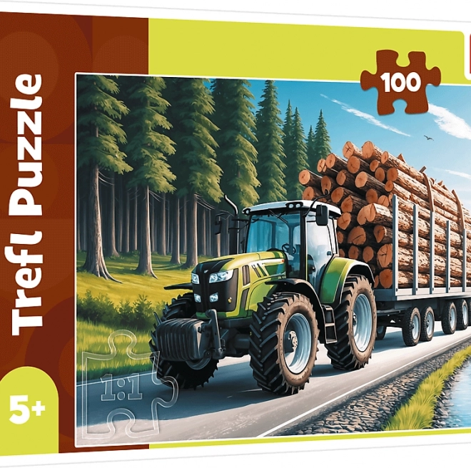 Sestavljanka Gozdni traktor 100 kosov