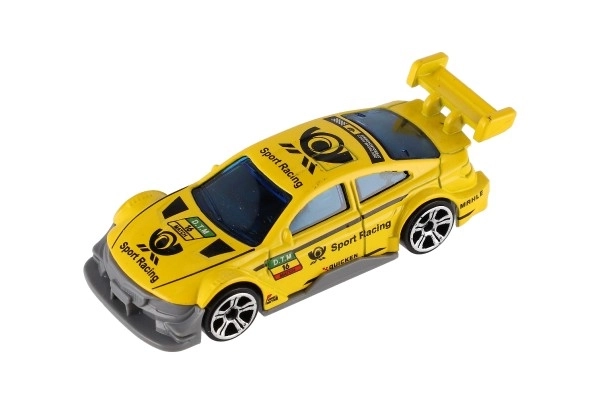 Avto dirkališče 6 kos kovina/plastika 8cm na prosti tek v škatli 10,5x27x4cm