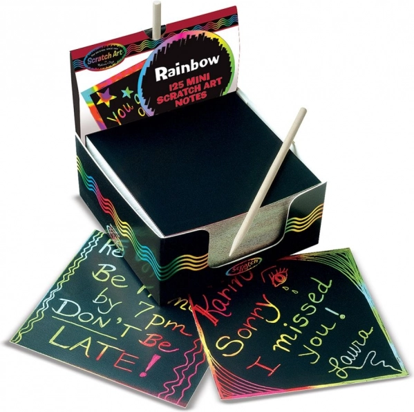 Komplet Scratch Art z raznobarvnimi karticami za otroke