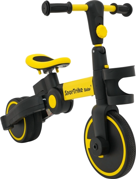 Otroško poganjalno kolo in tricikel 3v1 SporTrike – Rumeno