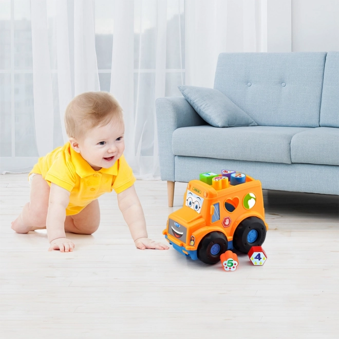 Vstavljanka BABY avtobus za najmlajše oranžen