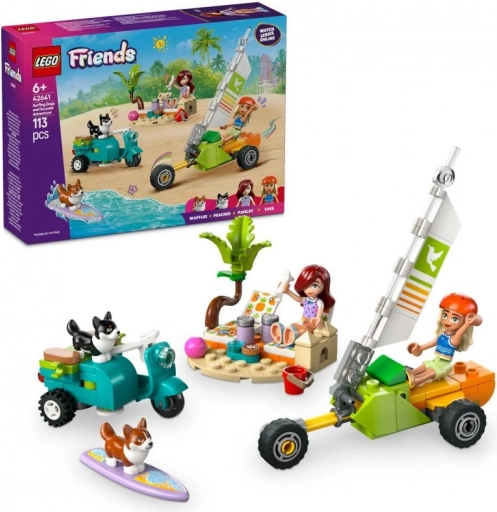 Lego Friends pustolovščina s psički deskarji in skuterjem