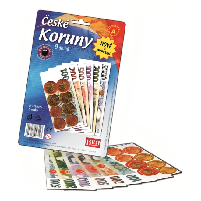 Češke bankovce in kovanci