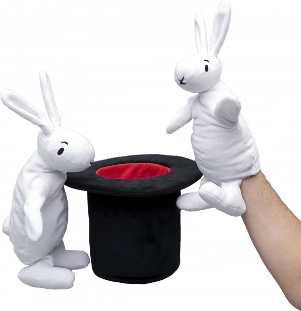 Bob in Bobek plišasti ročni lutki s klobukom
