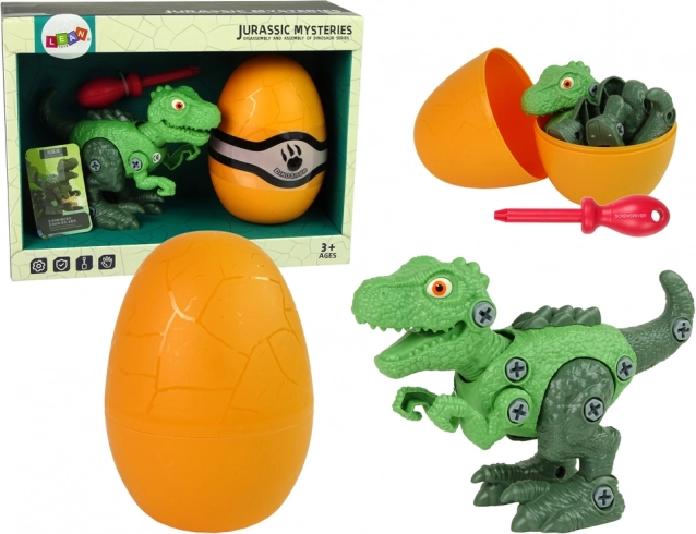 Komplet dinozavra Tiranozavra Reka z jajcem DIY izvijač zelen