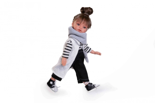 Realistična punčka Emily s celovinilnim telesom 33 cm